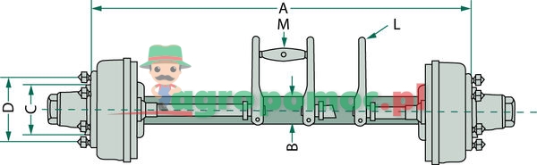 A.D.R Oś hamująca przyczepy | zdjęcie nr 2